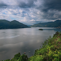 Approaching storm over Lago Maggiore